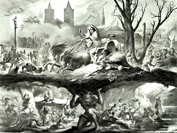 Les Merveilles de la nuit de Noël, gravure de 1844 offerte aux 2000 premiers souscripteurs du 