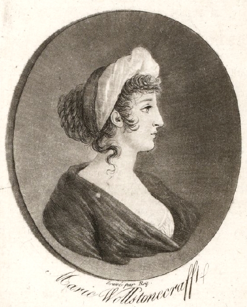 Portrait de « Marie Wollstonecrafft » – Gravé par Roy – Frontispice de « Vie et Mémoires de Marie Wollstonecraft Godwin » – Paris : an X (1802)