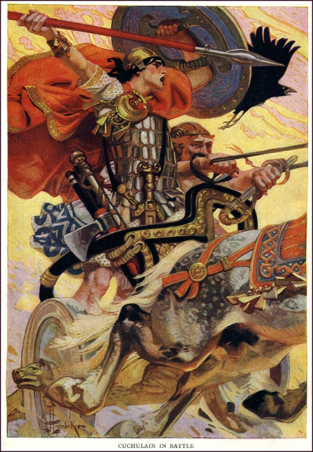 Cuchulain in battle : Cuchulainn au combat.