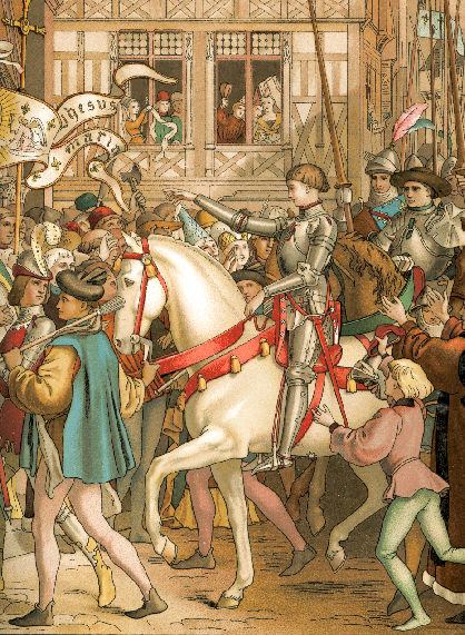 Illustration d'apr&egrave;s un projet de vitrail de M. Lechevallier-Chevignard et destin&eacute; &agrave; la cath&eacute;drale d'Orl&eacute;ans.