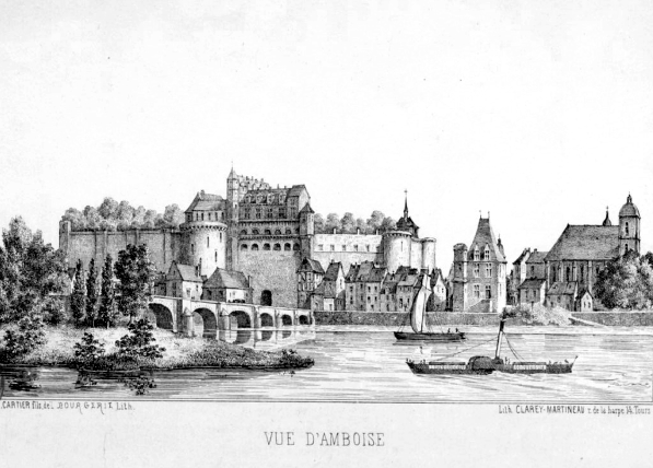 Vue d'Amboise, de son château.